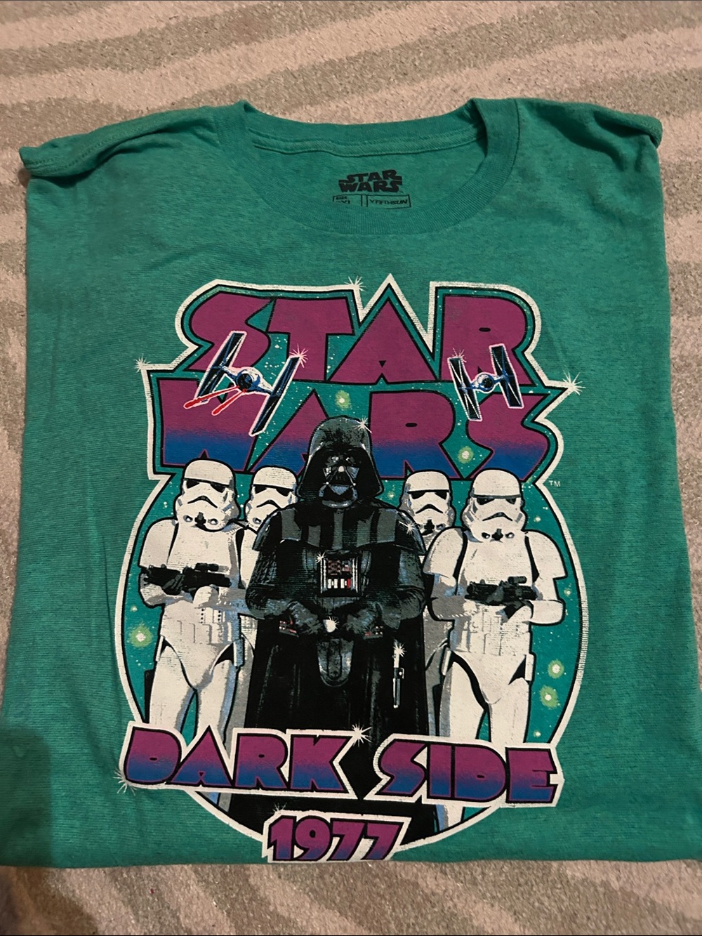 Star Wars Green Short Sleeve 'Dark Side 1977' Graphic Tee
